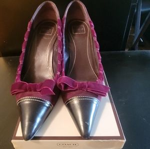 Coach  Sue Kidsuede/kidskin Aubergine Shoes